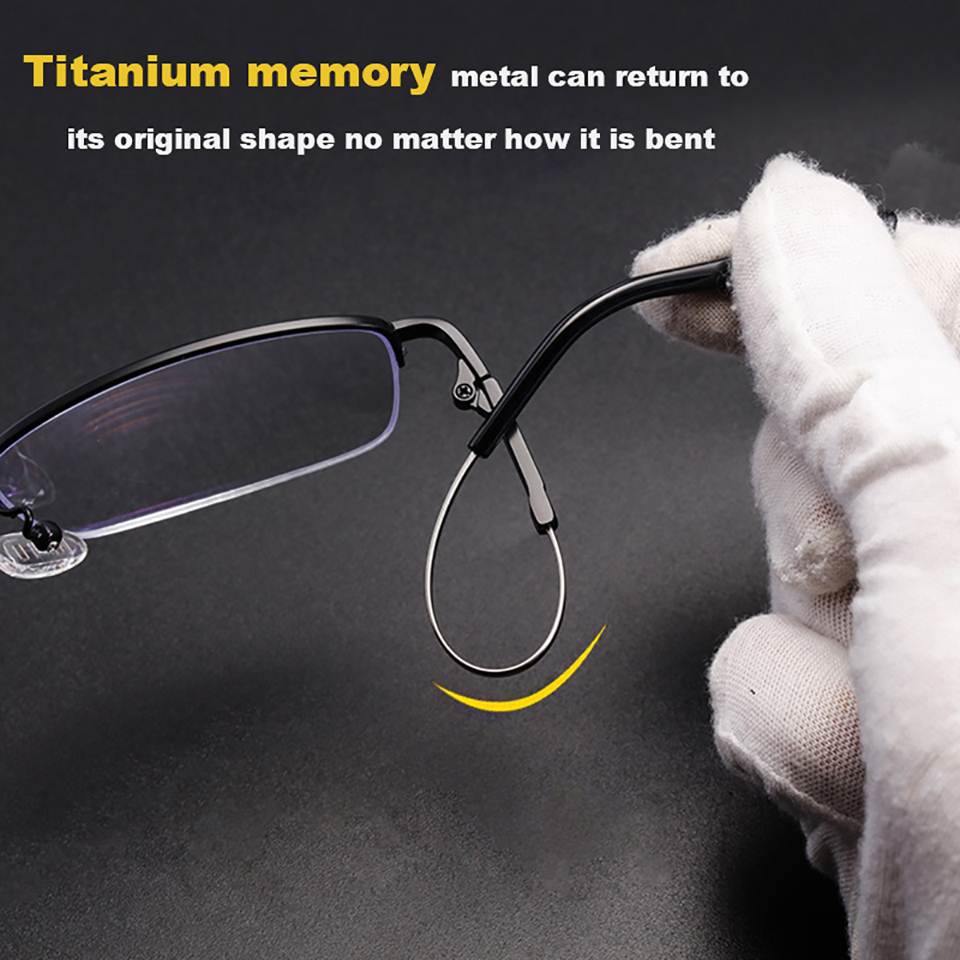 2025 Titanium Photochromeic Multifocal Reading Glasses Men Anti Blue Light Progressive Multifocus Reading Glasses Women 1.0-3.5
