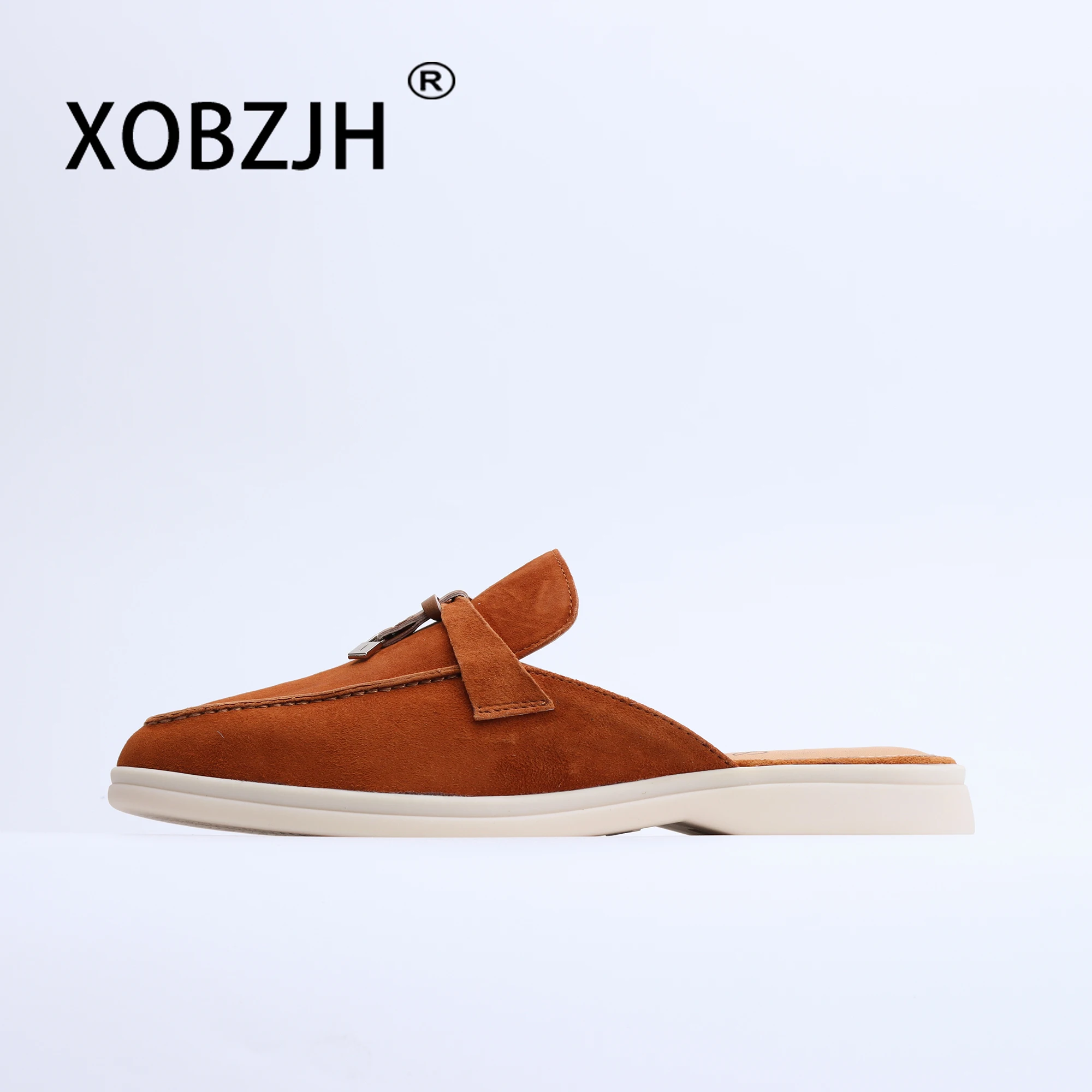 No Logo-Luxury Designer Tassel Suede Leather Loafers for Women 2025 Slip On Slippers Flat Shoes Work Walking Shoes High Quality