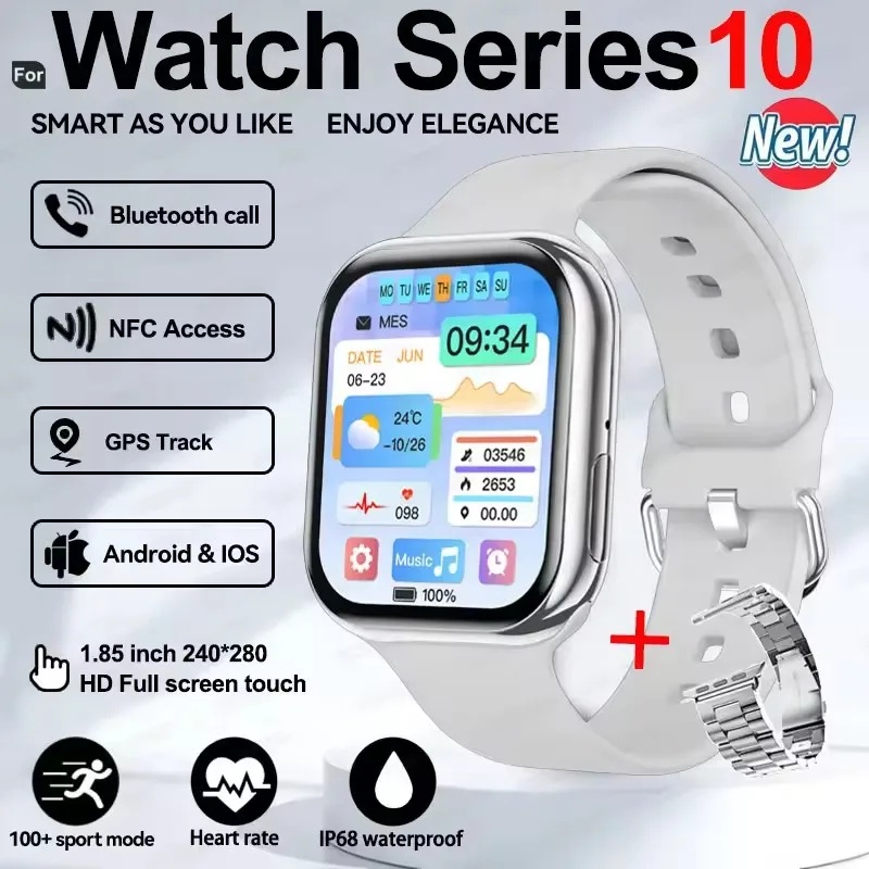 New Series IW10  Watch 10 GPS Track Smart Watch Men Woman HD Bluetooth Call Waterproof Sports SmartWatch For Apple Android IOS