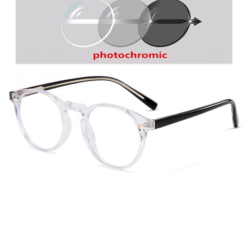 GSBJXZ TR90 Blue Light Blocker Round Nearsighted Eyeglasses Women Men Student Optical Glasses Prescription 0 -0.5 -0.75 To -6.0