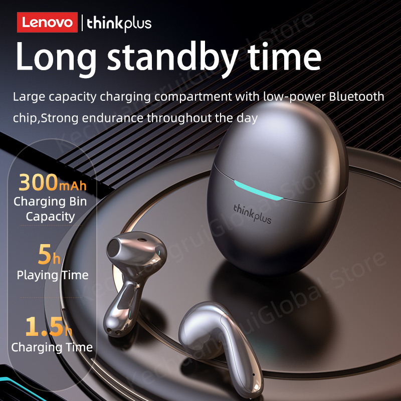 Original Lenovo LP48 TWS Wireless Bluetooth 5.4 Earphone Gaming Earbuds HIFI Music Headphones Noice Cancelling Dual Mode Headset