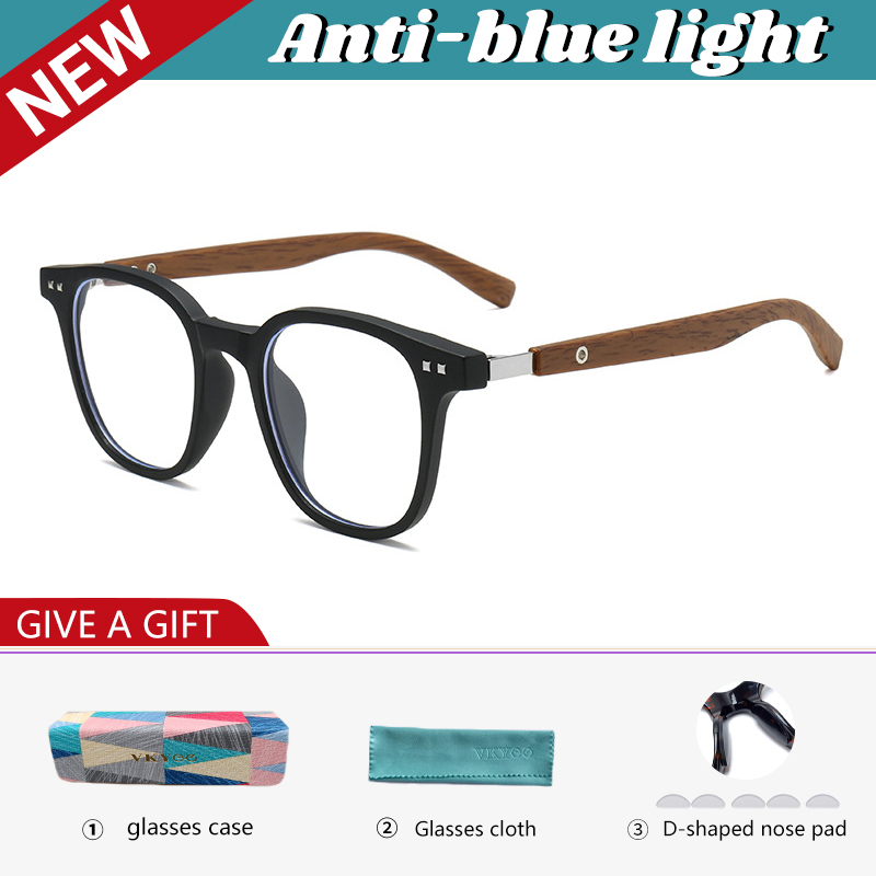 VICKY New Simple Geometric Square Frame Men Women Anti-blue Light Reading Glasses Can Be Customized Prescription HM503