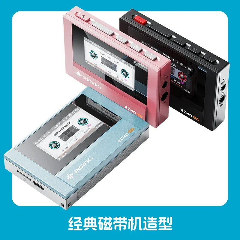 Fiio Snowsky Echo Mini Wireless Bluetooth Mp3 Mini Walkman 8GB Custom Support Dsd Retro Portable Bluetooth Player Music Gift Man