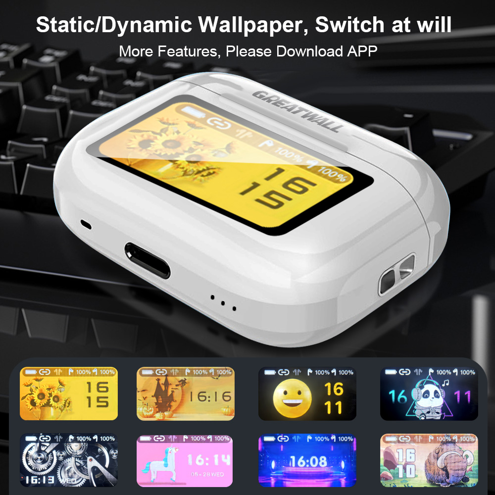 Original GREATWALL TWS Wireless Bluetooth V5.3 Earphones ANC Noise Reduction HiFi HD Call Earbuds Music Headsets Touch Control