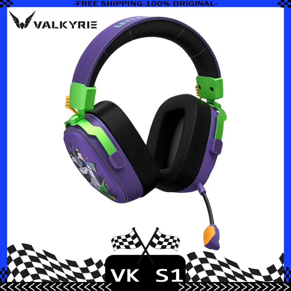 VALKYRIE  VK S1 Gaming Headphones 3-Mode Wireless Bluetooth HiFi 50mm Large Dynamic Low Latency Esports Chip Custom Earphones