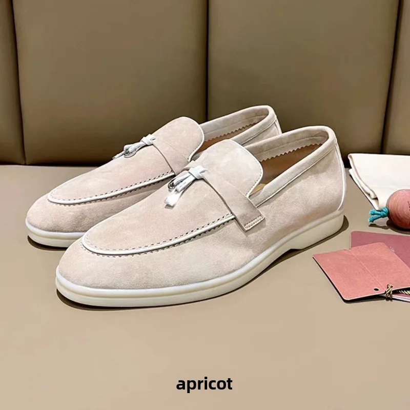 Soft Sole Piped Edge Leather Flats Women's Shoes Summer Style Sheepskin Insole Comfortable Fashionable Footwear