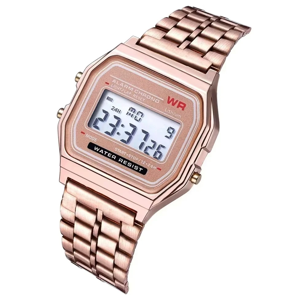 Retro Square Electronic Watches Digital Display