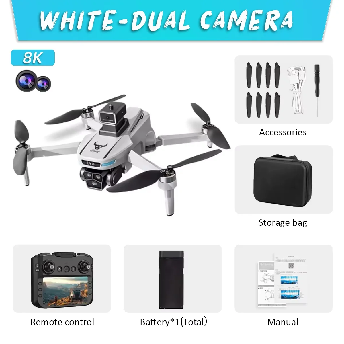SG901MAX GPS Drone 8K Professional HD Dual Camera With Screen 5G WIFI 360°Obstacle Avoidance Brushless Foldable Quadcopter Drone