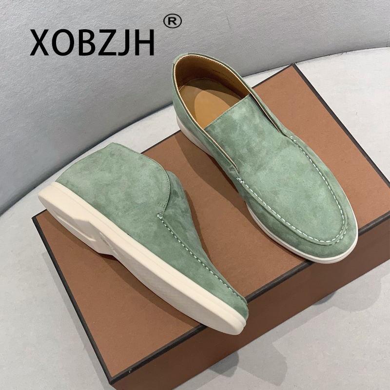 No Logo-Luxury Designer Warm Winter Boots 2025 New Men's Suede Leather Winter Trends Casual Flat Shoes Comfort Walking Shoes