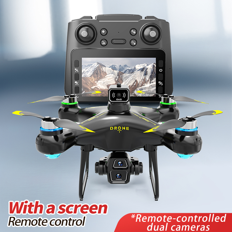 NEW S112 Screen controlled 4G optical flow brushless4 sided obstacle avoidance dron with dual lens WIFI professional aerial came