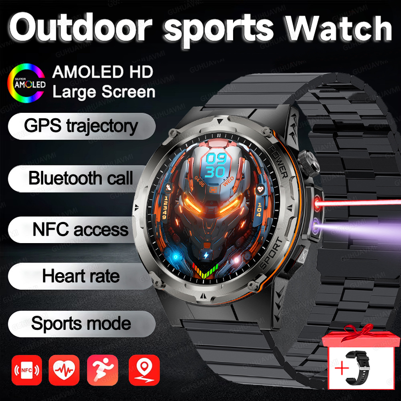 2025 NEW Popular Outdoors GPS tracker Sports Smart Watch Men 500mAh NFC HD Call IP68 depth waterproof Watch Men For Xiaomi Men