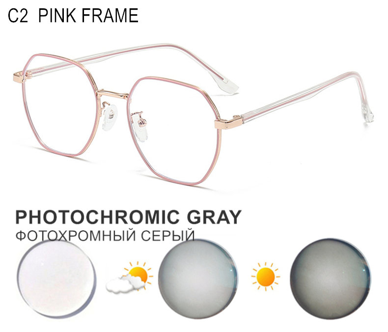 Prescription Custom Myopia Glasses Sphere -0.5 To -10 Men Women Upscale Alloy Polygonal Frame Nearsighted Spectacles F060