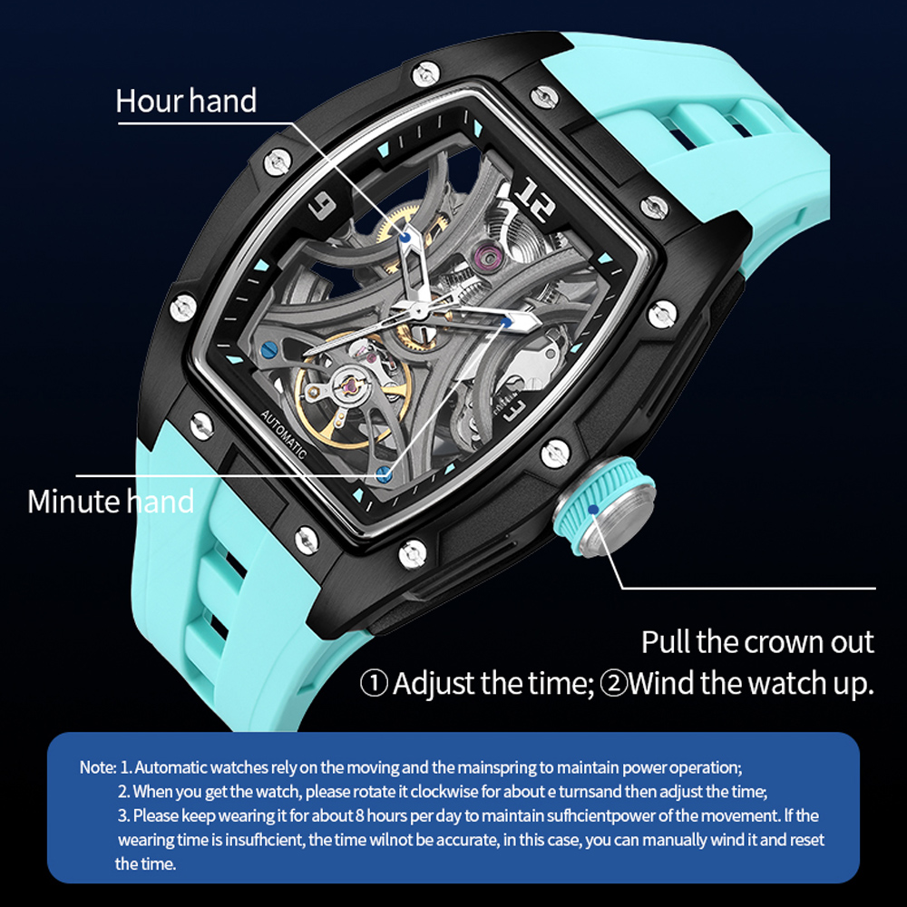 MEGIR 2025 New Men Automatic Mechanical Watches Men Luxury Brand Movemen Stainless Steel Waterproof Watch Relogio