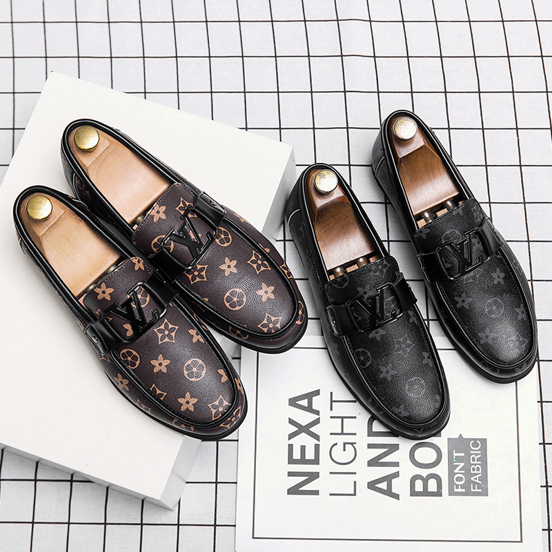 2025 new knitted hats and shoes, men's casual shoes, Korean style, fashionable lazy shoes, light luxury customization