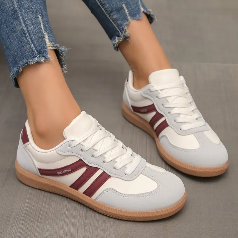 Women Shoes Fashion Casual Flats Vulcanize Shoes Ladies Outdoor Walking Sneakers Women Comfortable Lace-Up Non-Slip Sports Shoes