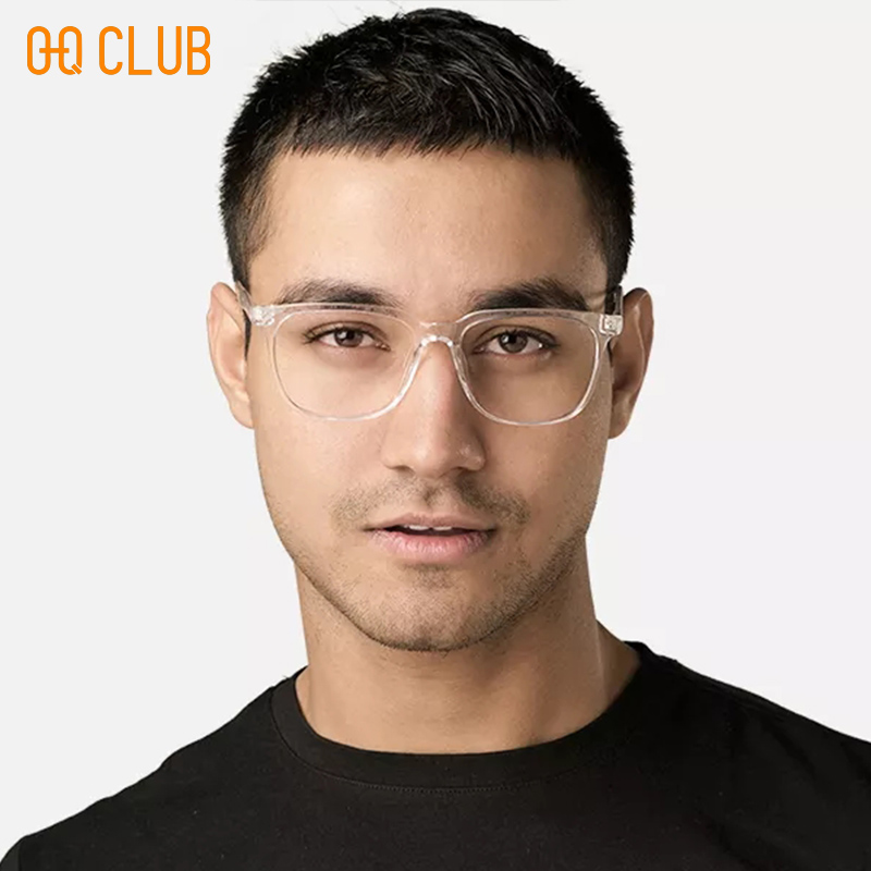 O-Q CLUB Square Eyeglasses Women's Grade Glasses Man Style Blue Light Intelligent Progressive Multifocal Lenses to Read Eyewear