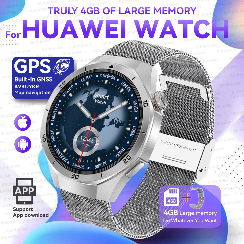 2025New For HUAWEI Upgraded Ultra Big 4GB Memory Smart Watch Men GPS Map MP3/MP4 Player Bluetooth Call Sports Fashion Smartwatch