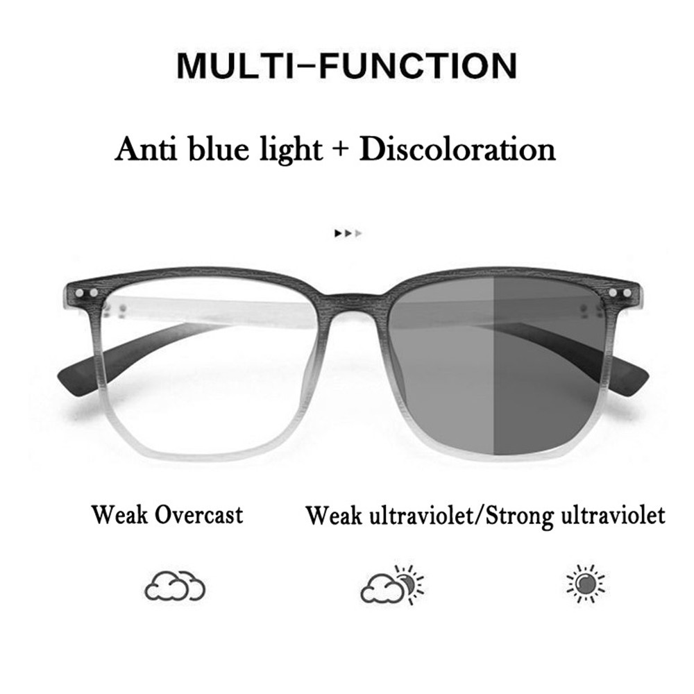 Korean Style Reading Glasses Color Changing Myopia Glasses TR90 Ultra Light Blue Light Proof Glasses Unisex