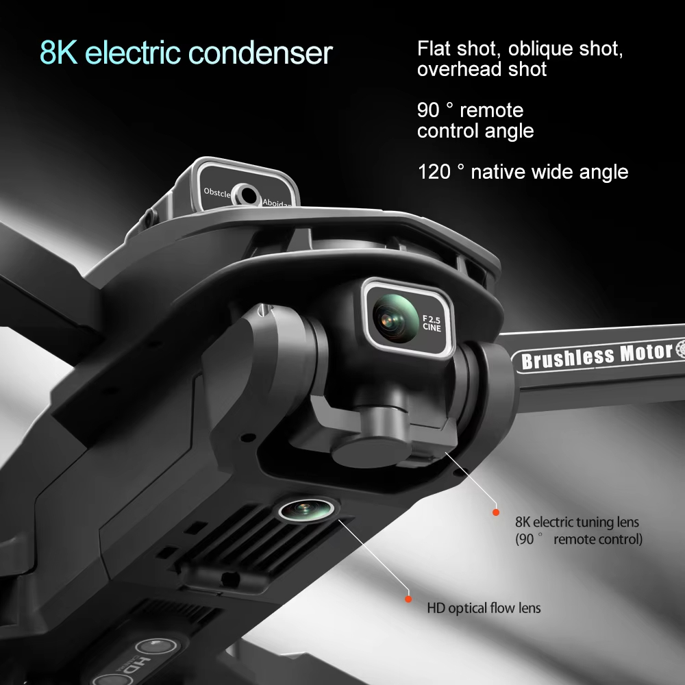 V168 MAX GPS Drone Professional 8K Camera Aerial FPV Brushless Avoiding Obstacle with Large Screen Remote Control Folding Drones