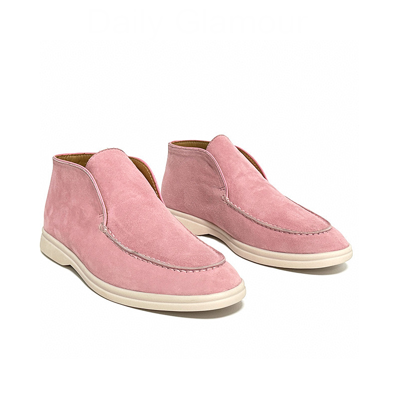 Loafers Men's Shoe Stitching Women None Adult Cow Suede Rubber Leather Casual Shoes Sneaker Best