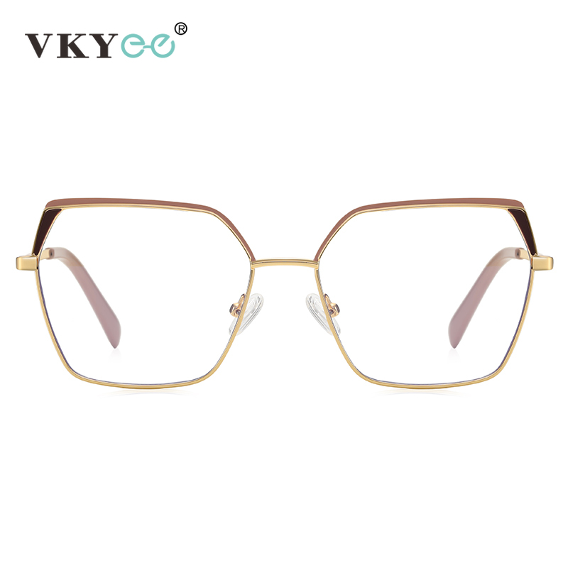 VICKY Geometric Square Fashion Large Framed Glasses Women's Reading Glasses Anti-Blue Light Customised Prescription Available