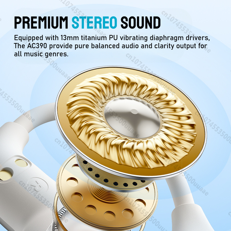 Monster Open Ear AC390 Air Conduction Earphones 360° Stereo Bluetooth 6.0 Headphones DNC Call Noise Canceling Sports Headset