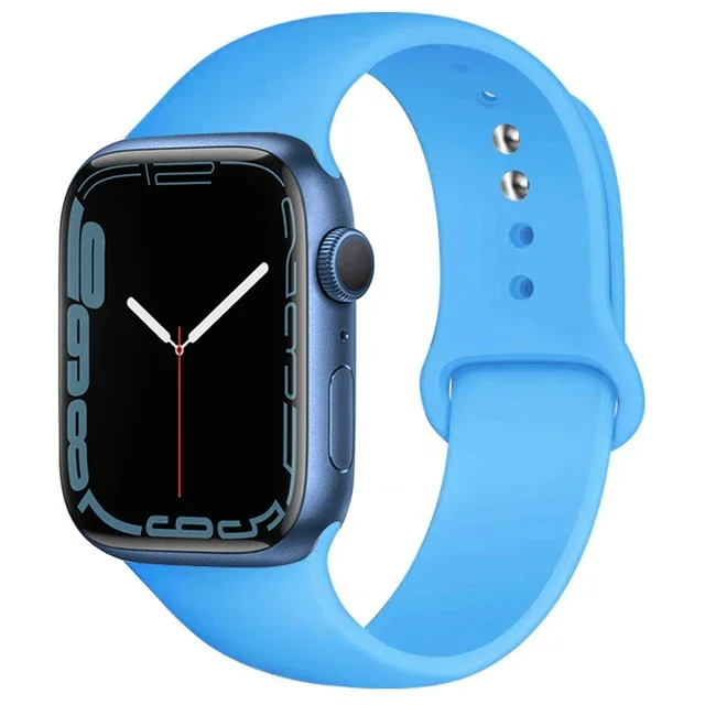 Silicone Band For Apple Watch strap 46mm 44mm 45mm 40mm 41mm 42-38mm 49mm sport bracelet iwatch series 11 10 9 8 7 6 5 SE Ultra3