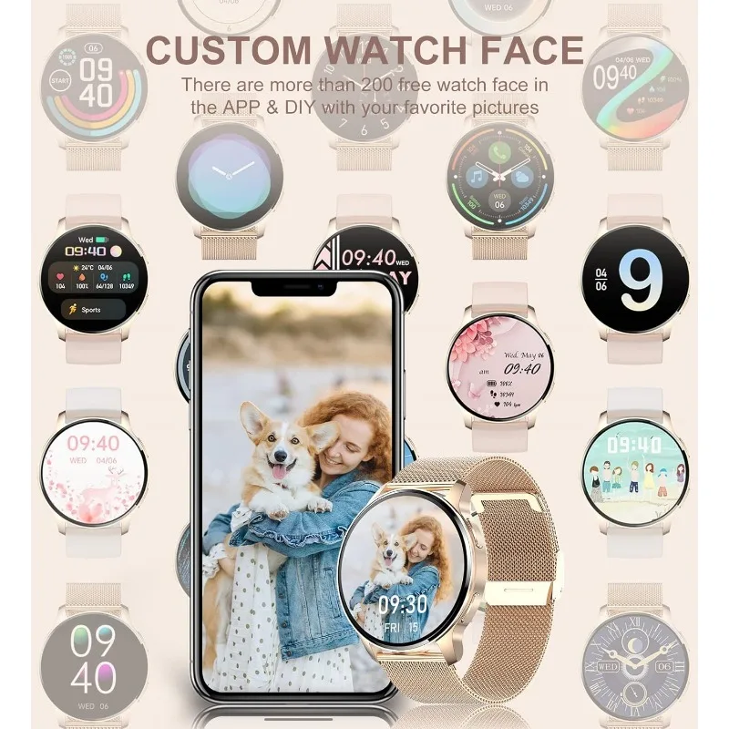 2025 New Smart Watch For Men Women 1.83Inch Full Touch Display BT Call Sports Monitoring SmartWatch For Android&IOS Phone