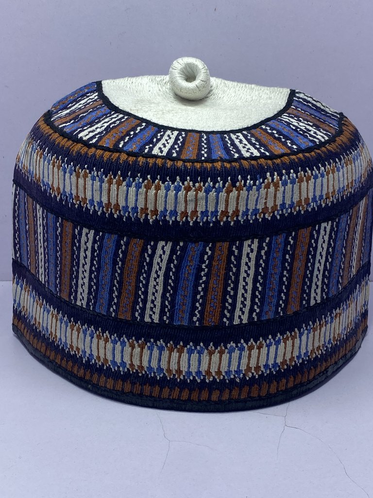 Rawaram White – Hausa/Fulani Cap, Kufi, Handwoven Cap, Zawa