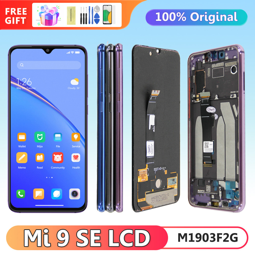 Display Screen for Xiaomi Mi 9 SE Lcd Display Touch Screen Digitizer Assembly with Frame for Mi 9SE Mi9 SE M1903F2G Replacement