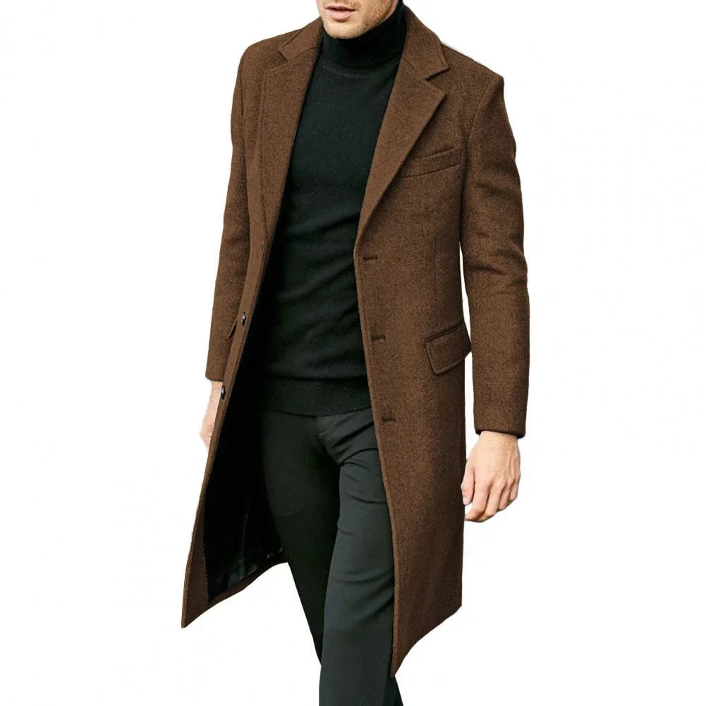 Men's Trench Coat Stylish Customized Notched Lapel Modern Single Breasted Banquet Business Prom Evening Party Casual Men's Coats