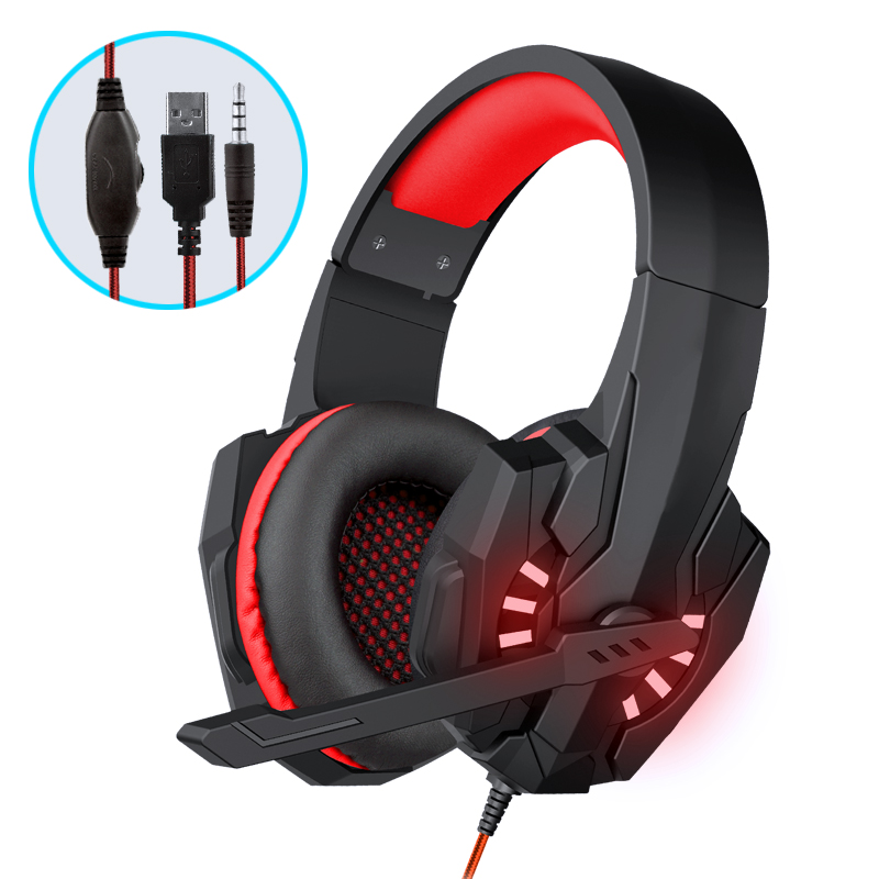 A7 Bass Gaming Headset with Mic Over-Ear Headphones Stereo Sound Gamer Video Game Noise Cancelling for PC Gaming Headset Esports