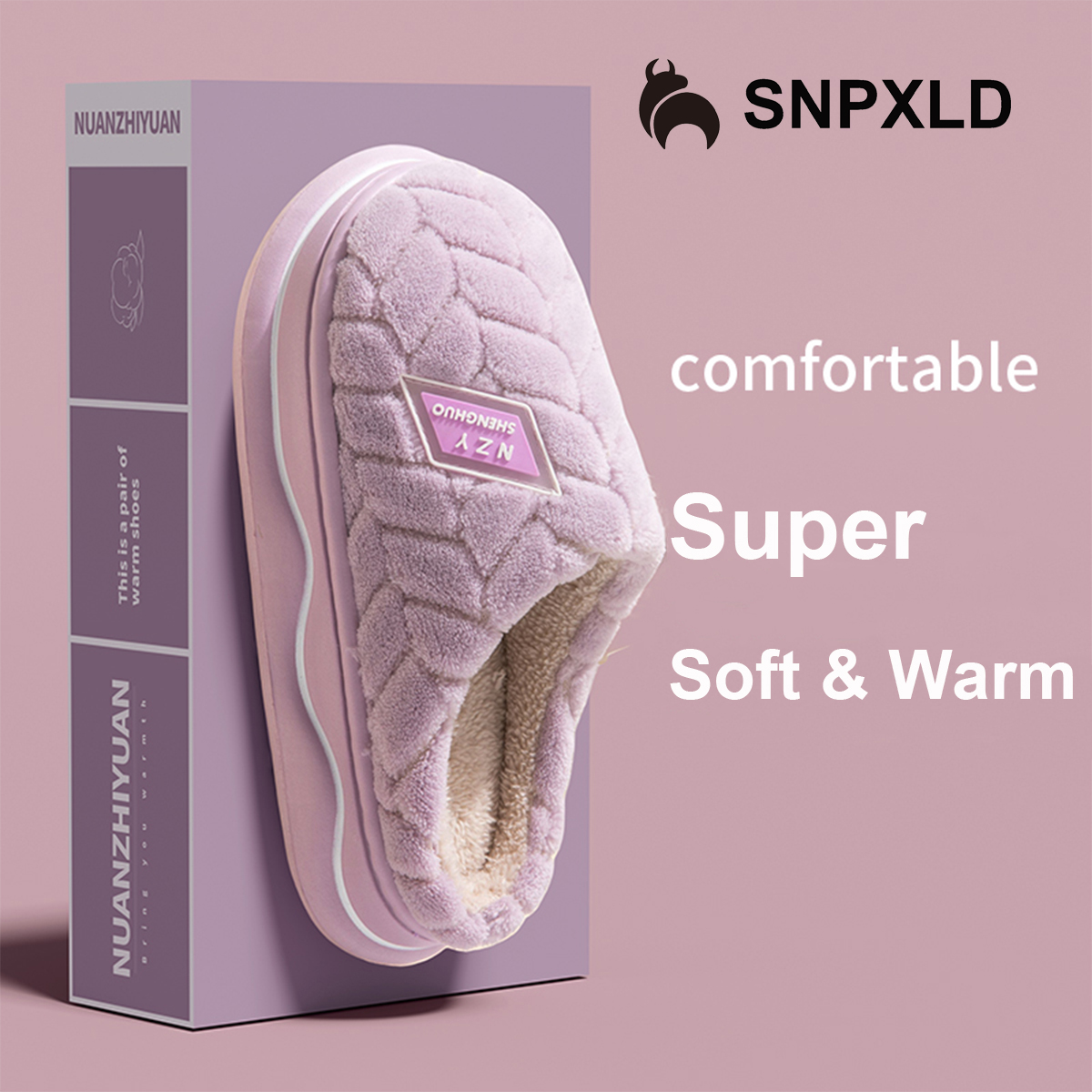 Winter Home Slippers for Women Warm Thick Sole Non Slip Indoor Slippers for Men Fluffy Bedroom Slippers for Unisex