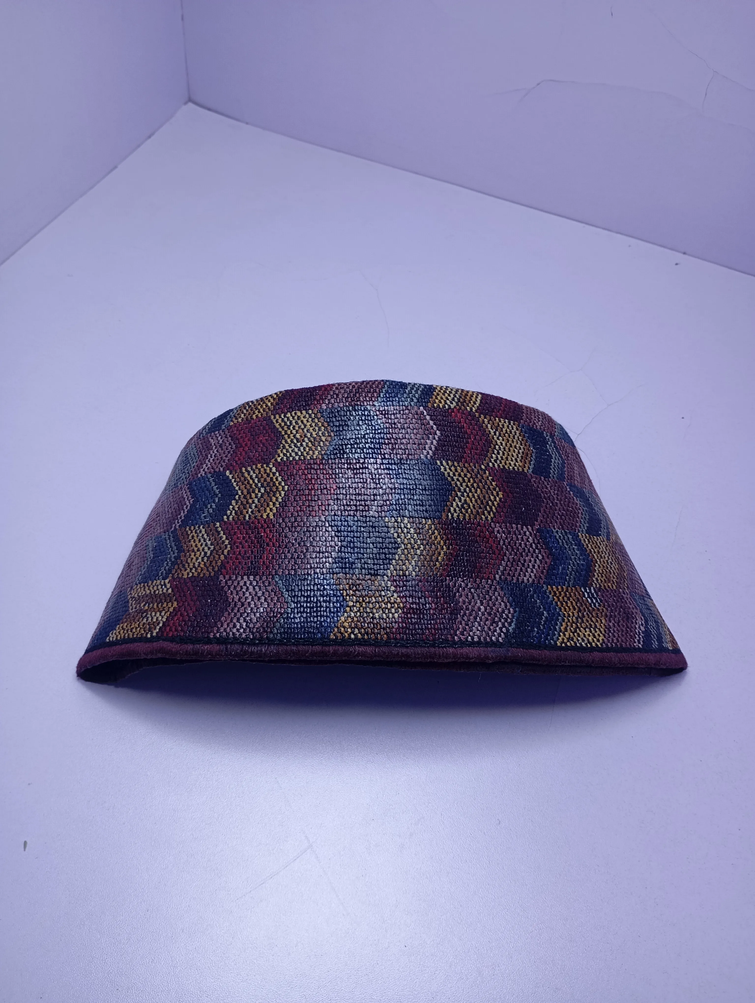 Original Handwoven Hausa Fulani Zawa Cap – Bangol Kindei Bama Style | Men’s Knitted Maiduguri Cap Sizeof 23 