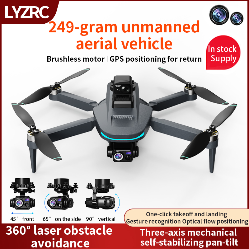 LYZRC L200 Plus Max 4K 3 Axis Camera Gimbal Drone GPS Positioning Brushless Motor 249g Light Weight Drone 360 Avoidance Obstacle