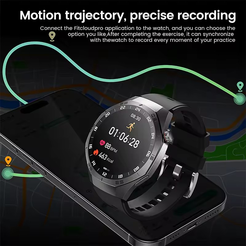 2025 New GUHUAVMI GT5 Pro Smart Watch Men HD AMOLED Screen GPS Motion trajectory HeartRate Bluetooth Call 1.52" SmartWatch IP68