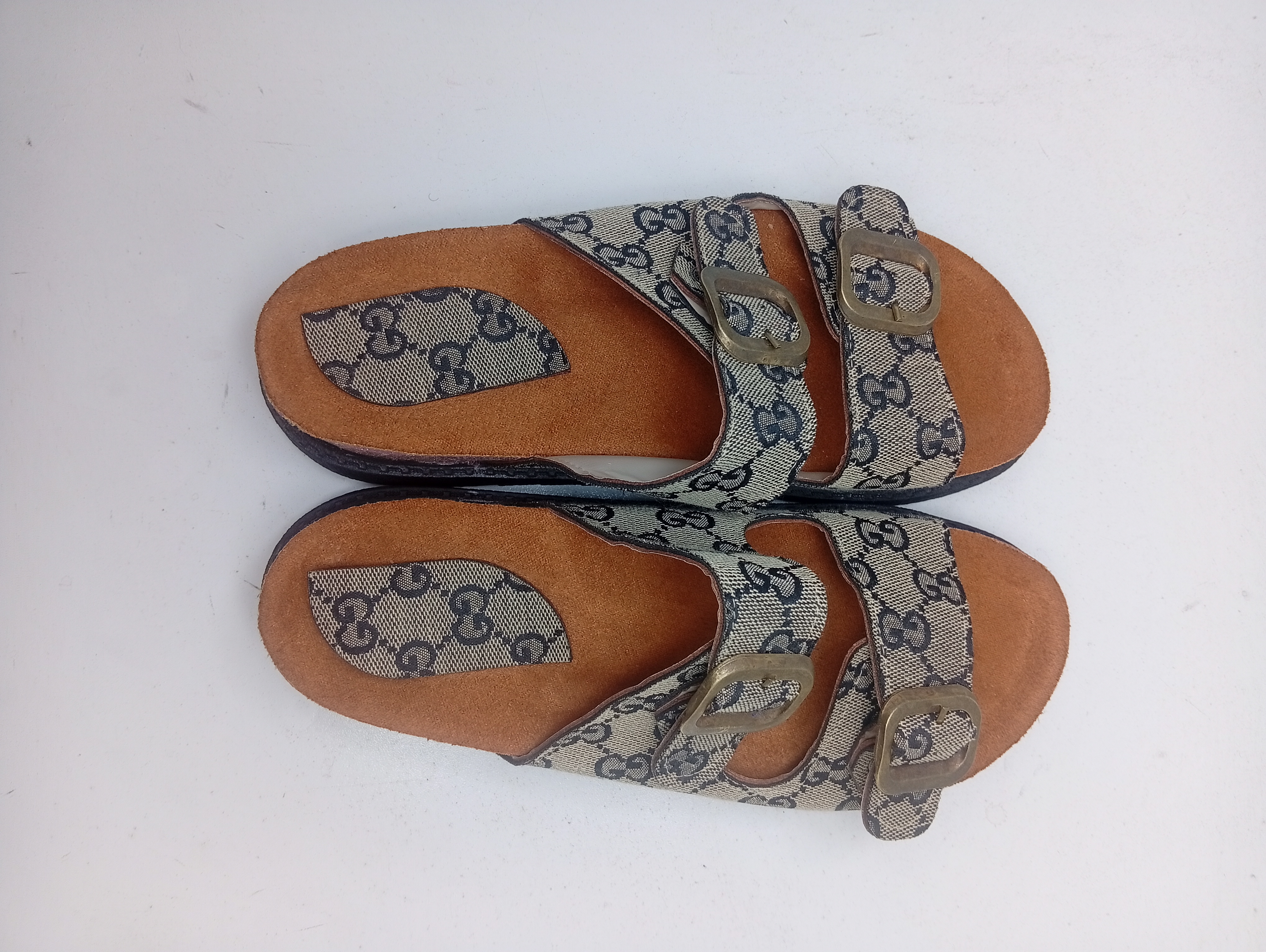 Gucci-Style Monogram Platform Sandals for Women
