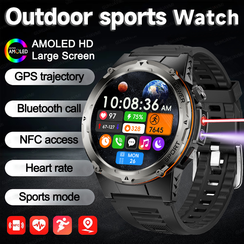 2025 NEW Popular Outdoors GPS tracker Sports Smart Watch Men 500mAh NFC HD Call IP68 depth waterproof Watch Men For Xiaomi Men