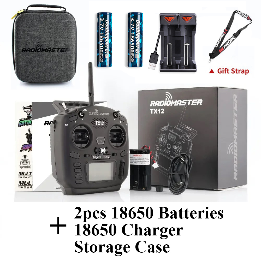 RadioMaster TX12 MKII ELRS EdgeTX OpenTX FCC LBT M2 16CH Hall Gimbals Multi-Module Compatible Radio Control Transmitter