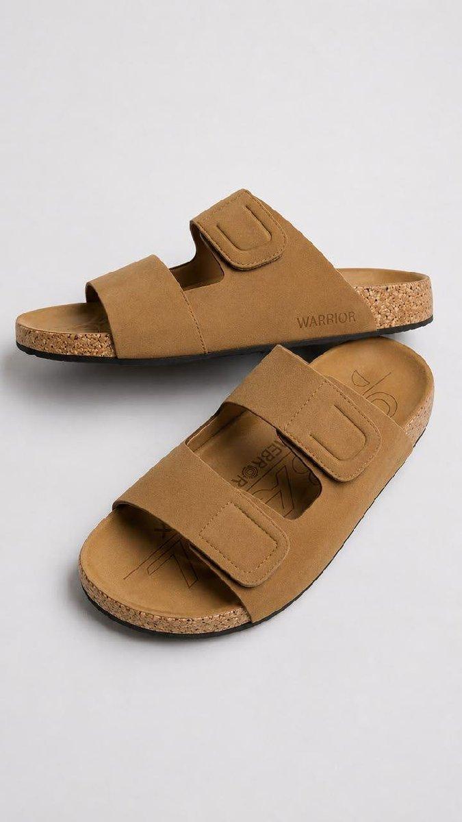 Olive Green Suede Slide Sandals with Cork Sole