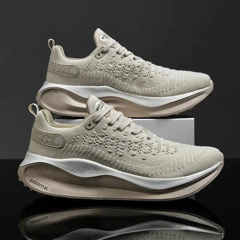 New MenSneakers Mesh Comfort Running Carbon Plate Cushioning Sports Training Lightweight Rebound Versatile Running Shoes