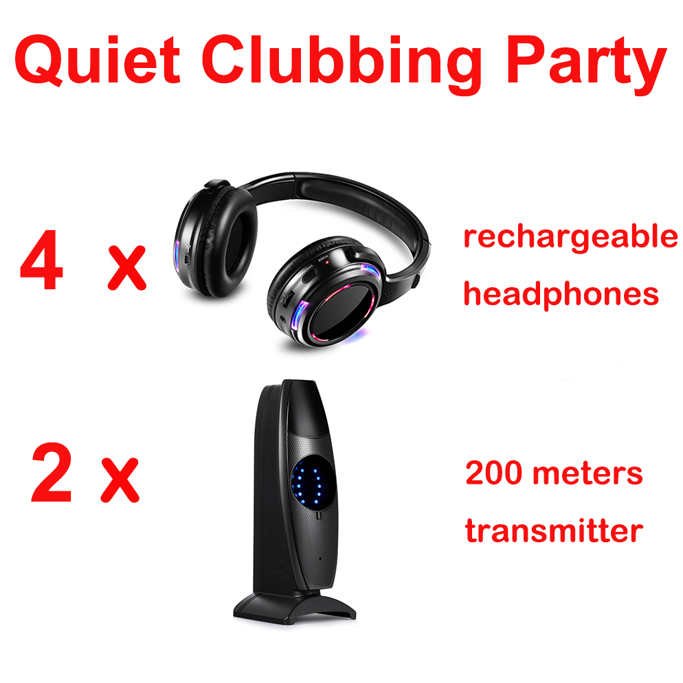 Silent Disco Led Wireless Headphones for Party Several Bundles for Choice