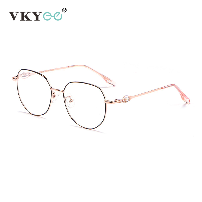 VICKY Simple Fashion Geometric Oval Design Men Women Anti-blue Light Reading Glasses Can Be Customized Prescription 9603