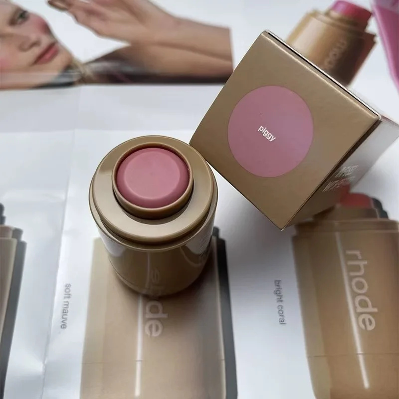 RHODE Pocket Blush Stick Lip Gloss And Cheek Hydrating Stick Natural Rouge Powder Blush Cream Lipstick Cheek Easy To Apply Color