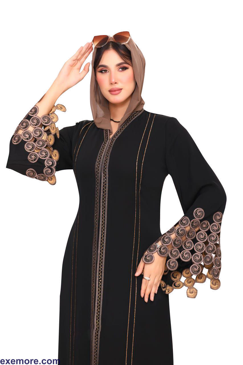 Simple silk abaya