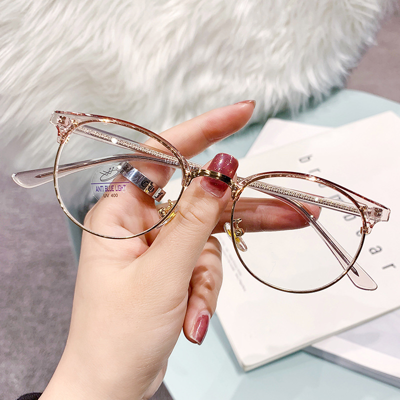 Fashion Glasses frame myopia prescription computer glasses multifocal reading glasses women bluelight blocking glasses custom