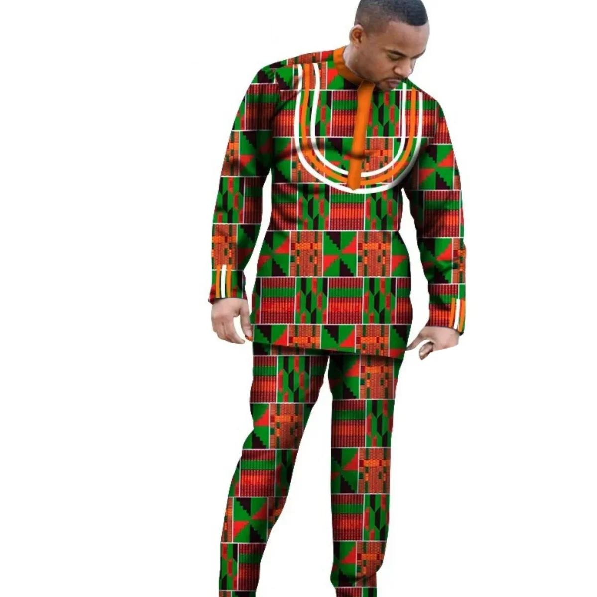 African Parent-child Clothing Long Sleeve Slim Fits Dashiki Outfits for Father Boys Fashion Men African Clothes Sets Wyq340