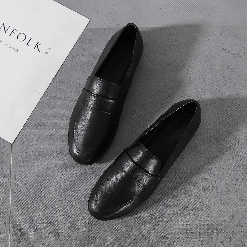 Spring Autumn ladies New Small Leather Shoes Vintage versatile loafers British style fashion anti slip shoes Casual women's flat