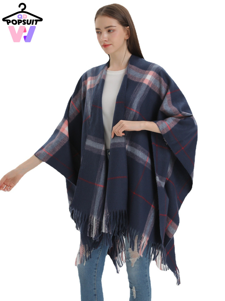 New In Women Capes Fashion Casual Imitation Cashmere...