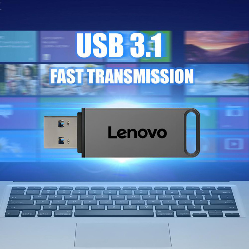 Lenovo Metal USB Flash Drive 2TB 1TB 512GB Portable Pen Drive USB 3.1 High Speed File Transfer Waterproof Memoria U Disk